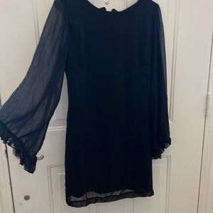 Black sheer long sleeved dress